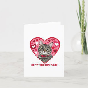 Happy Valentine’s Day Cat Thank You Card