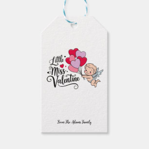 Happy Valentine"s day Cute cupid personalized Gift Tags