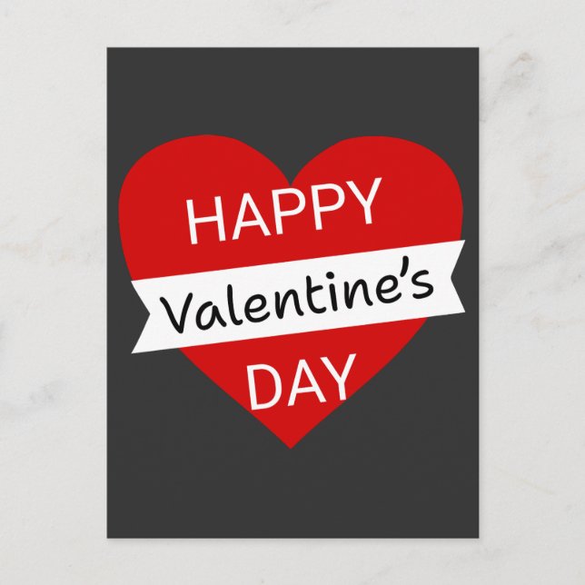Happy Valentine’s Day – Cute Valentine Love Postcard (Front)
