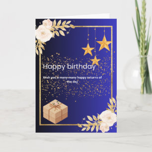 Happy Valentine’s Day Elegant Red & Gold Heart Car Card