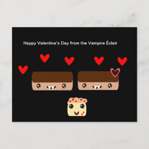 Happy Valentine’s Day from the Vampire Éclair Holiday Postcard