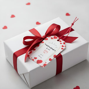 Happy Valentine’s Day Heart Gift Tag   Romantic Re