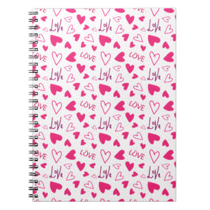 Happy Valentine’s Day Lover Present with Red Heart Notebook