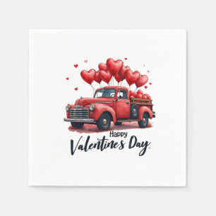 Happy Valentine’s Day Matching Couples Outfit  Napkin