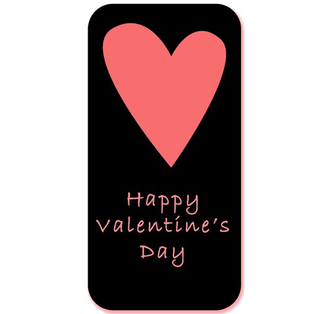 Happy Valentine’s Day Minimalist T-Shirt | Pink He (Creator Uploaded)