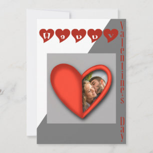 Happy Valentine’s Day - modern heart Holiday Card