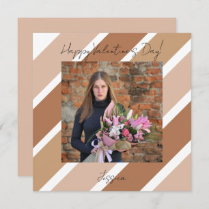 Happy Valentine`s Day Modern Script Photo Card