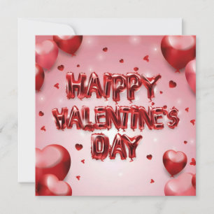 Happy Valentine’s Day Red Heart Love Holiday Card