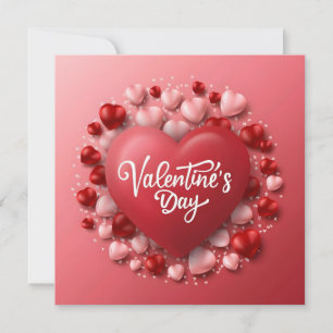 Happy Valentine’s Day Red Heart Love Holiday Card