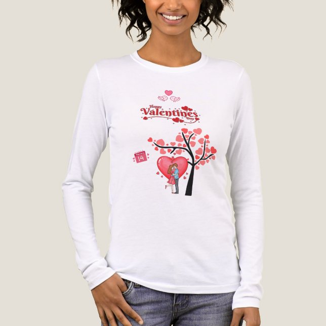 Happy Valentine’s Day – Romantic Couple  Tri-Blend Shirt (Front)