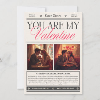 Happy Valentine’s Day Romantic Wall Art Invitation