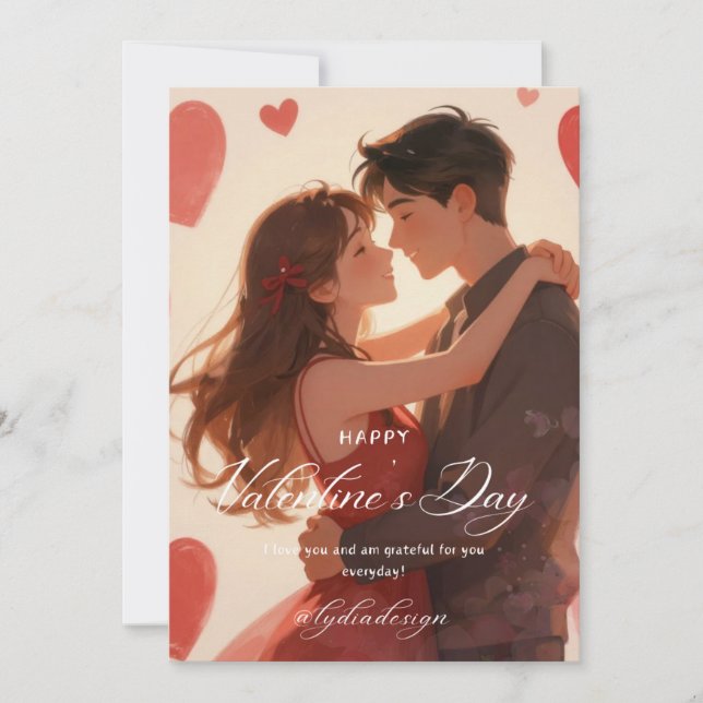  Happy Valentine’s Day Romantic Wall Art | Love Invitation (Front)