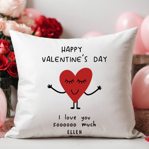 Happy Valentine’s Day with Cute Cartoon Heart Cushion