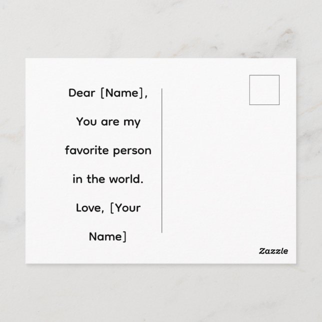 Happy Valentine’s Day – You and Me Romantic Love  Postcard (Back)