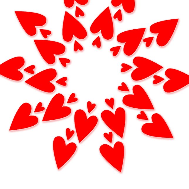 Happy Valentine’s Star Hearts Round Sticker (Creator Uploaded)