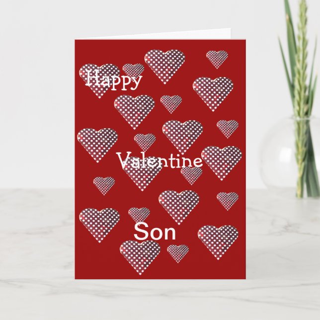 Happy Valentine Son Holiday Card (Front)