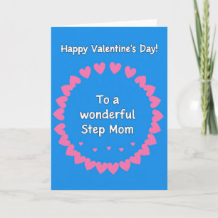 Happy Valentine Step Mom Heart Card