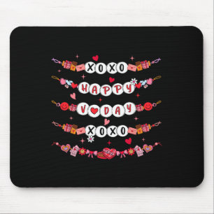 Happy Valentine Xoxo V-day Friendship Bracelets Gi Mouse Pad