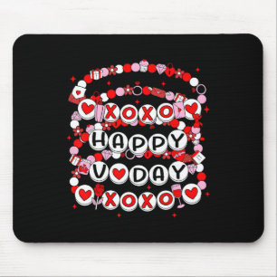 Happy Valentine Xoxo V-day Friendship Bracelets Gi Mouse Pad
