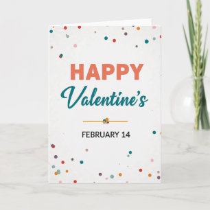 Happy Valentines Confetti Card