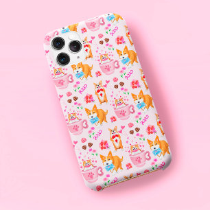 Happy Valentine's Corgi Day Pattern  iPhone 13 Case