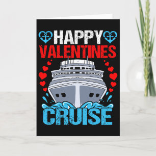 Happy Valentines Cruise Hearts Cruising Vacation L Card