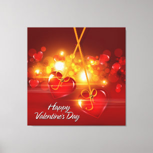Happy Valentine's Day 17 Wrapped Canvas