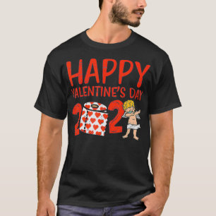 Happy Valentines Day 2021 Cupid Face Mask Quaranti T-Shirt