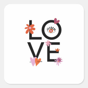Happy Valentine's Day 2023 -Funny Love Images Cute Square Sticker
