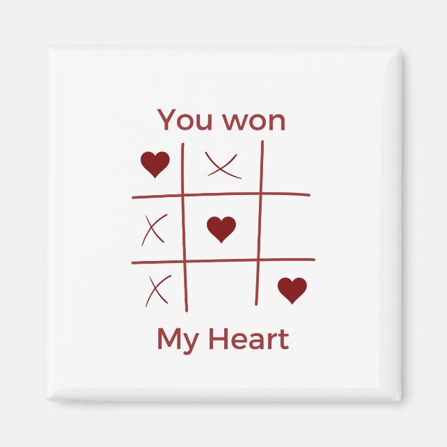 Happy Valentine's Day 2023 Ideas -You Won My Heart Magnet (Front)