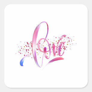 Happy Valentine's Day 2023 -Love Images Colourful  Square Sticker