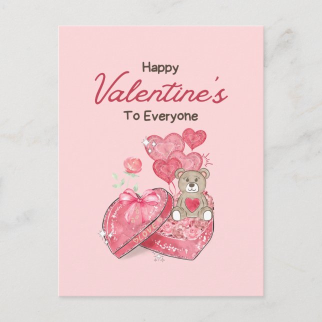 Happy Valentine's Day 2023 -Love Images Trendy     Holiday Postcard (Front)