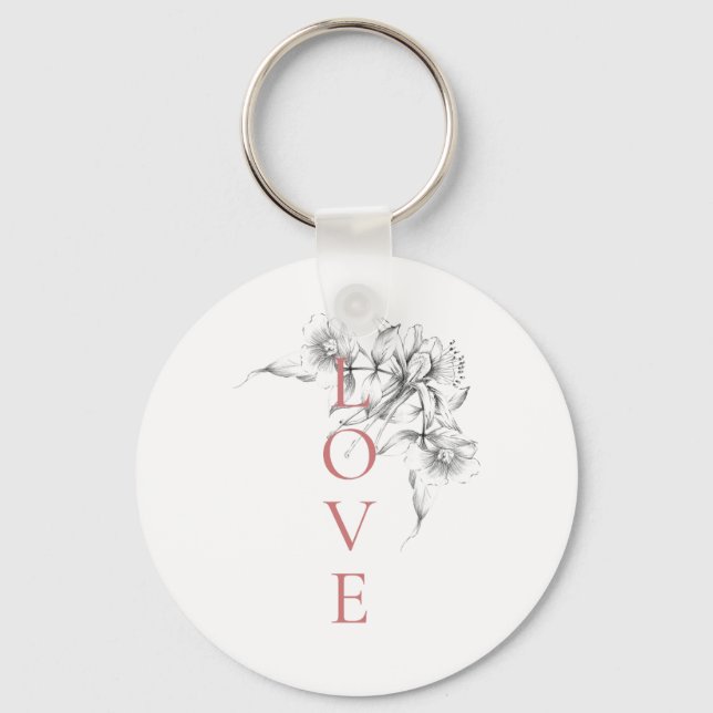 Happy Valentine's Day 2023 -Love Is Love Images   Key Ring (Front)