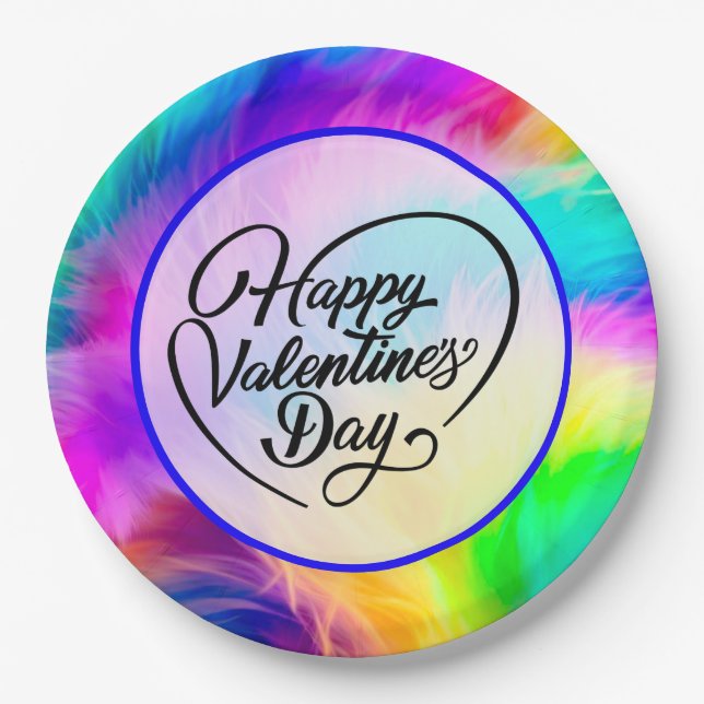 Happy Valentine's Day-23823 Paper Plate (Front)