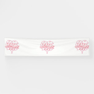 Happy Valentine's Day 2.5x12 Vinyl Banner