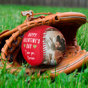 Happy Valentine's Day 2 Photo Collage Boyfriend Baseball