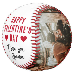 Happy Valentine's Day 2 Photo Collage Boyfriend Softball