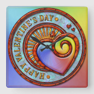 Happy Valentine's Day 2A Wall Clock