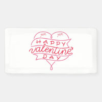 Happy Valentine's Day 2x1 Vinyl Banner