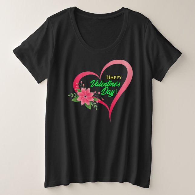 Happy Valentine's Day-53816 Plus Size T-Shirt (Design Front)