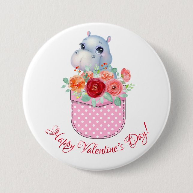 Happy Valentine's Day!  7.5 Cm Round Badge (Front)