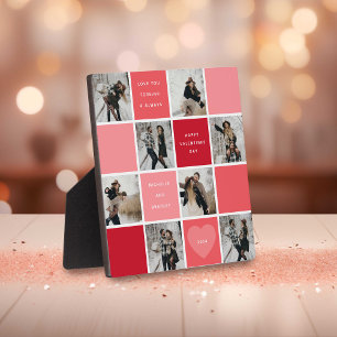 Happy Valentines Day 8 Photo Grid Plaque
