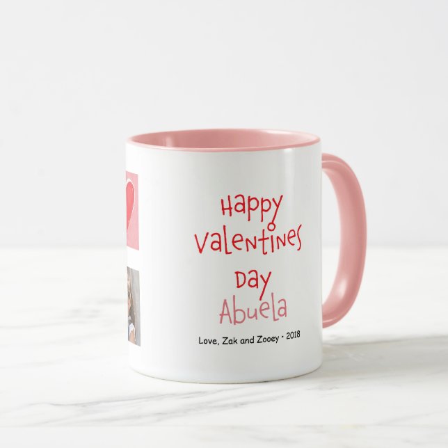 Happy Valentine's Day Abuela 2 Photo Custom Mug (Front Right)