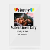 Happy valentine's day add couple name photo simple