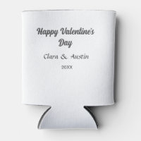 Happy Valentine's day add name date simple minimal