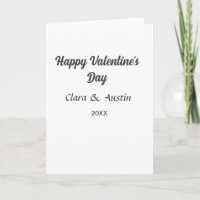 Happy Valentine's day add name date simple minimal