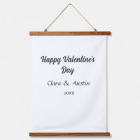 Happy Valentine's day add name date simple minimal