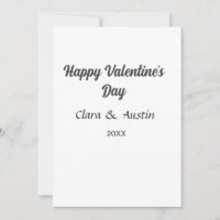 Happy Valentine's day add name date simple minimal