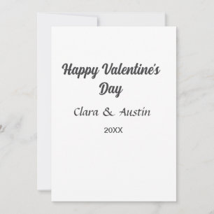 Happy Valentine's day add name date simple minimal Invitation