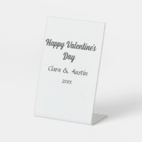 Happy Valentine's day add name date simple minimal